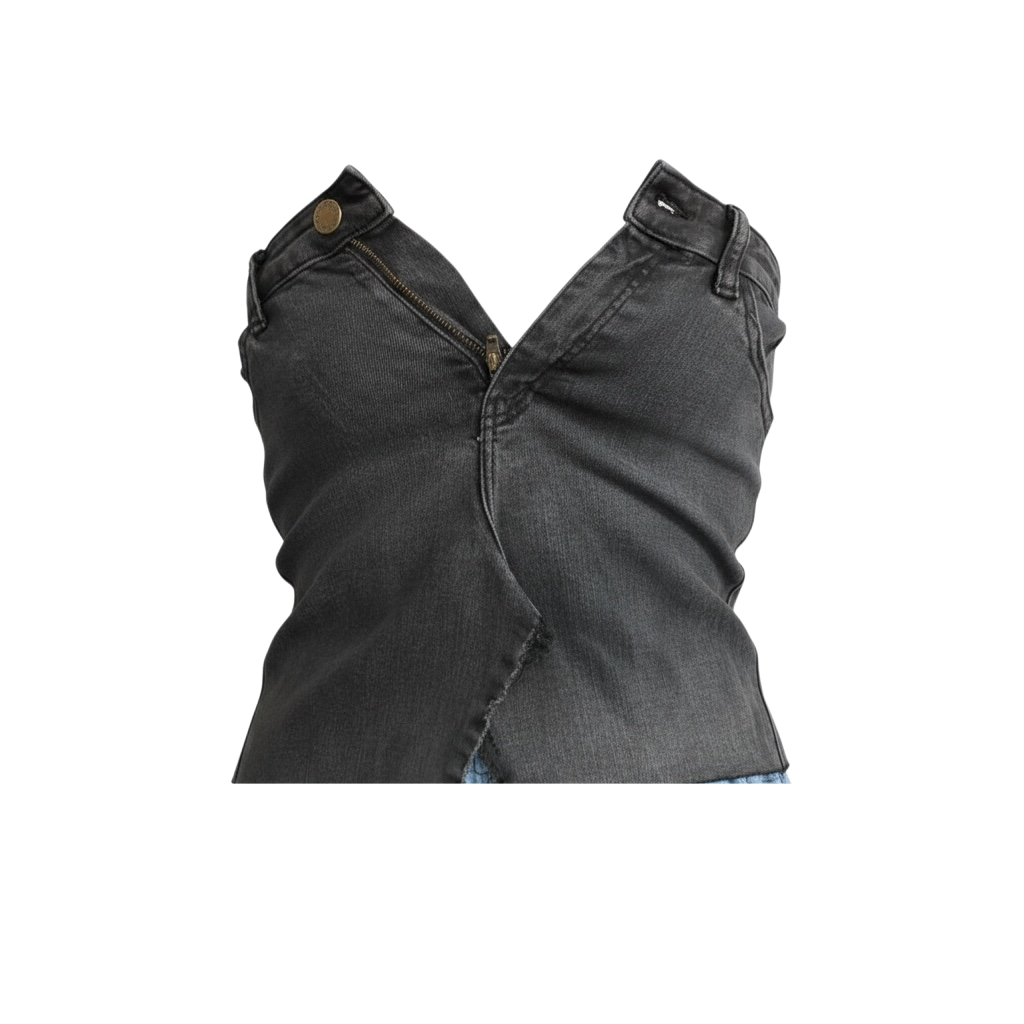 reworked denim top