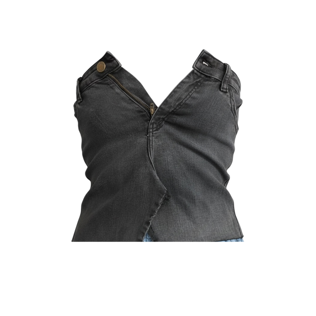 reworked denim top
