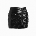 vinyl ruffle skirt
