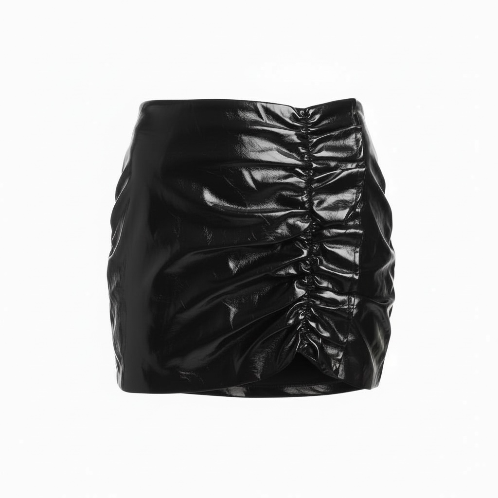 vinyl ruffle skirt